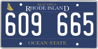 RI license plate 609665