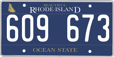 RI license plate 609673