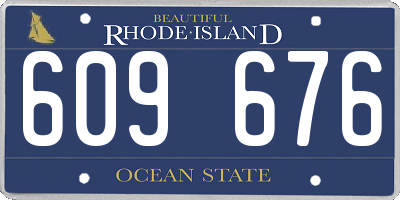 RI license plate 609676