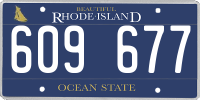 RI license plate 609677