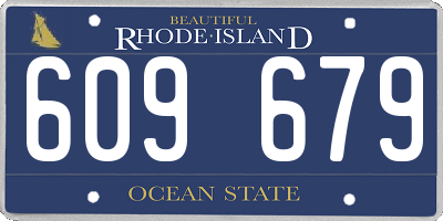 RI license plate 609679
