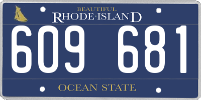 RI license plate 609681