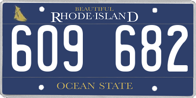 RI license plate 609682