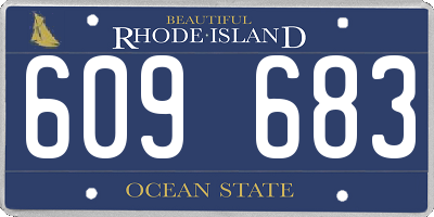RI license plate 609683