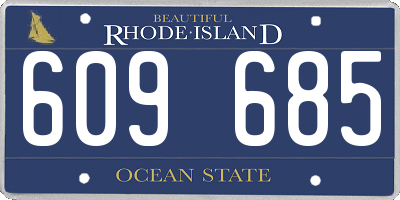 RI license plate 609685