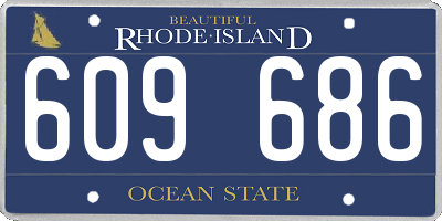 RI license plate 609686