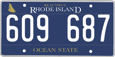 RI license plate 609687