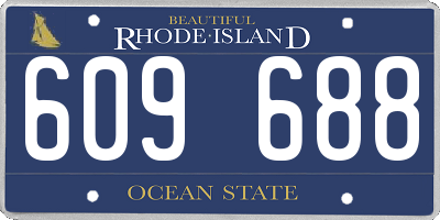RI license plate 609688