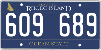 RI license plate 609689