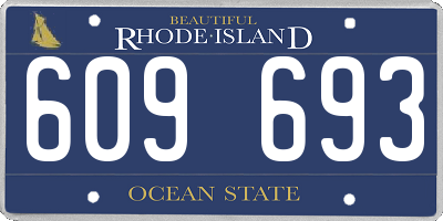 RI license plate 609693