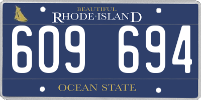 RI license plate 609694