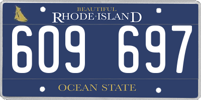 RI license plate 609697