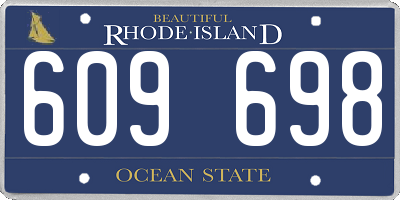 RI license plate 609698
