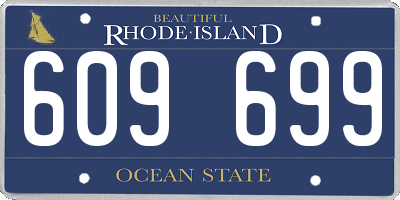 RI license plate 609699
