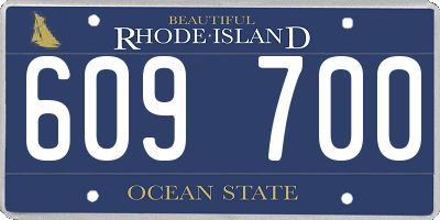 RI license plate 609700