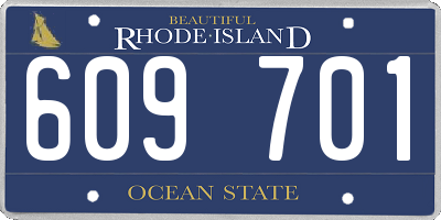 RI license plate 609701