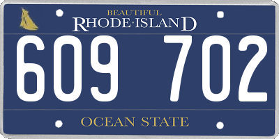RI license plate 609702