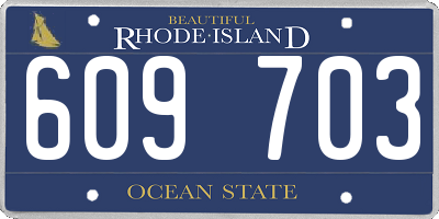 RI license plate 609703