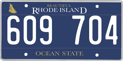 RI license plate 609704