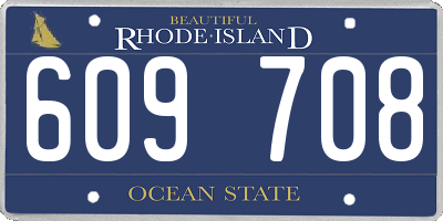 RI license plate 609708