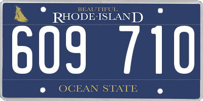 RI license plate 609710