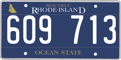 RI license plate 609713