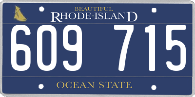 RI license plate 609715