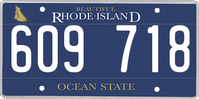 RI license plate 609718