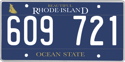 RI license plate 609721