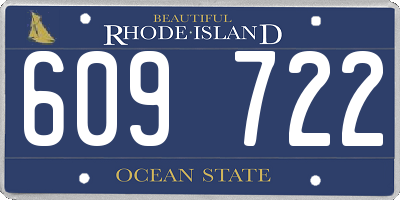 RI license plate 609722