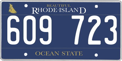 RI license plate 609723