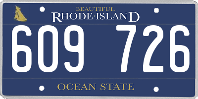 RI license plate 609726