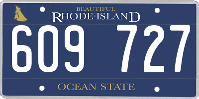 RI license plate 609727