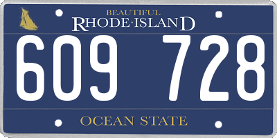 RI license plate 609728