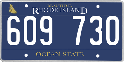 RI license plate 609730