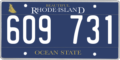 RI license plate 609731