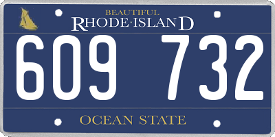 RI license plate 609732