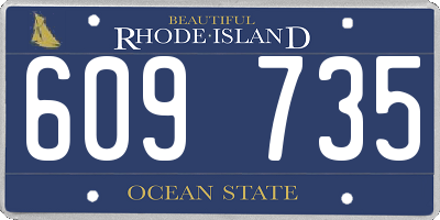 RI license plate 609735