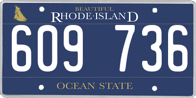 RI license plate 609736