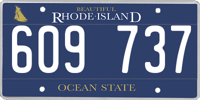 RI license plate 609737