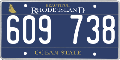 RI license plate 609738