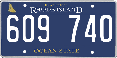 RI license plate 609740