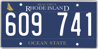 RI license plate 609741