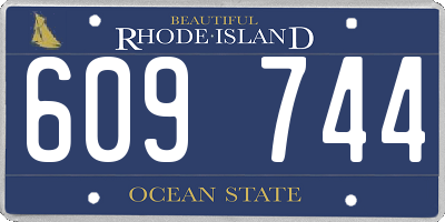 RI license plate 609744