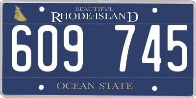 RI license plate 609745