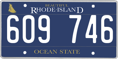 RI license plate 609746