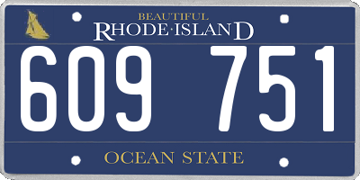 RI license plate 609751