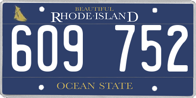 RI license plate 609752