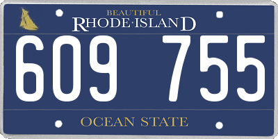 RI license plate 609755