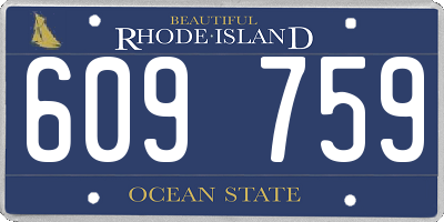 RI license plate 609759